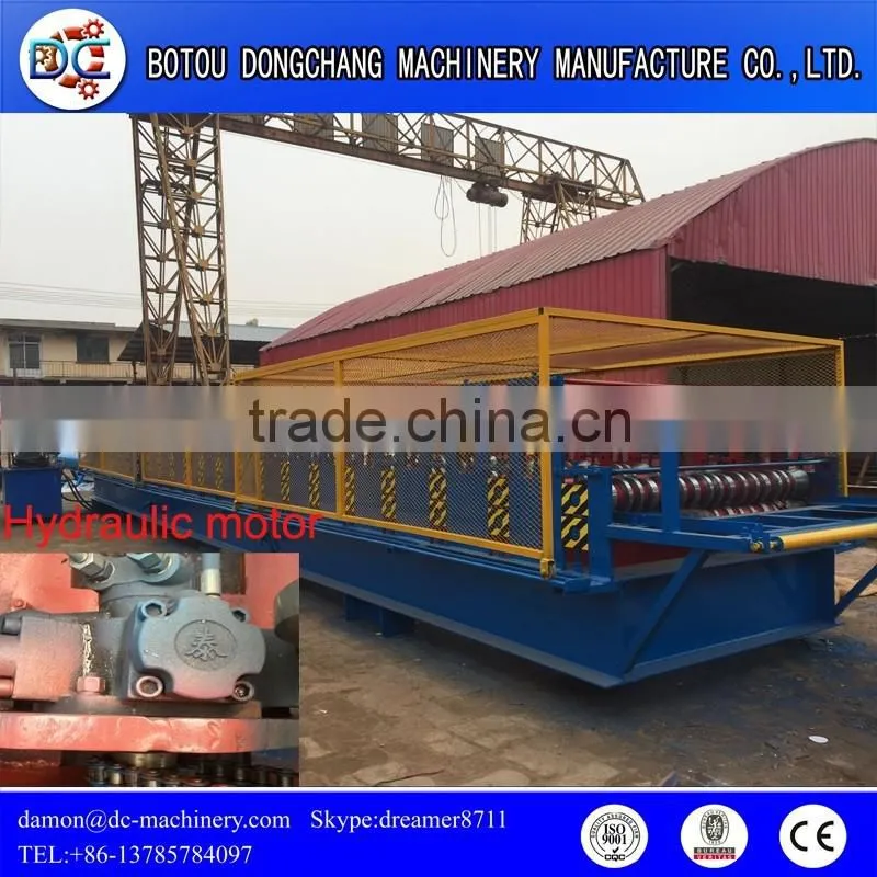 color steel glalvanized corrugated trapezoidal metal sheet roofing sheet machine ,double layer roof sheet roll forming machine