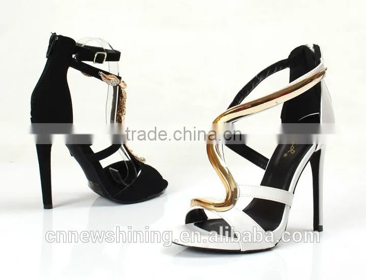 Wholesale snake shape ladies shoe clip chains accessories