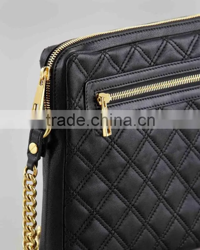 fashion Quilted lambskin leather crossbody bag for Ipad