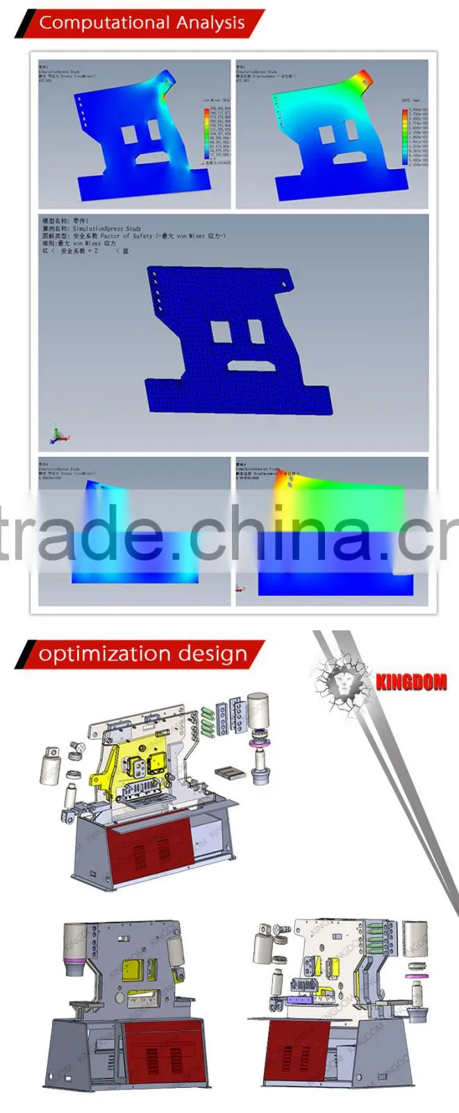 Kingdom Q35Y-50 250 ton China series hydraulic ironworker