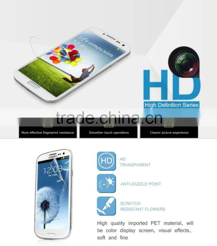 mobile phone clear protector for samsung galaxy S4 new clear protector