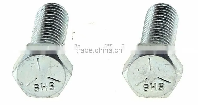 High strength M42 large remove stripped hex bolt BC.BD ASTM A354 Nickel Electro plating