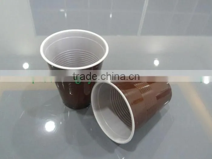 300ML disposable plastic DOUBLE-COLOURED beverage cup