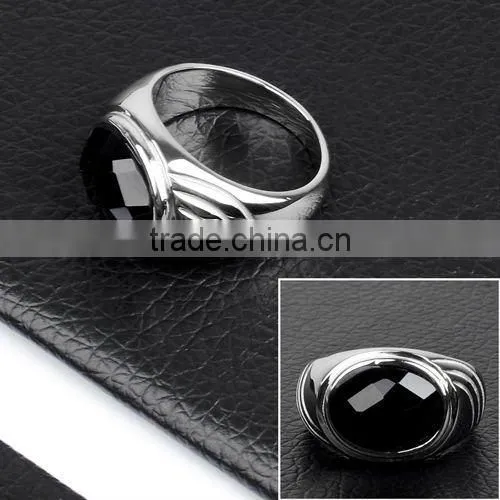2012Newest Design Stainless Steel Bright White Stone Costume Ring Jewelry(DR10170)