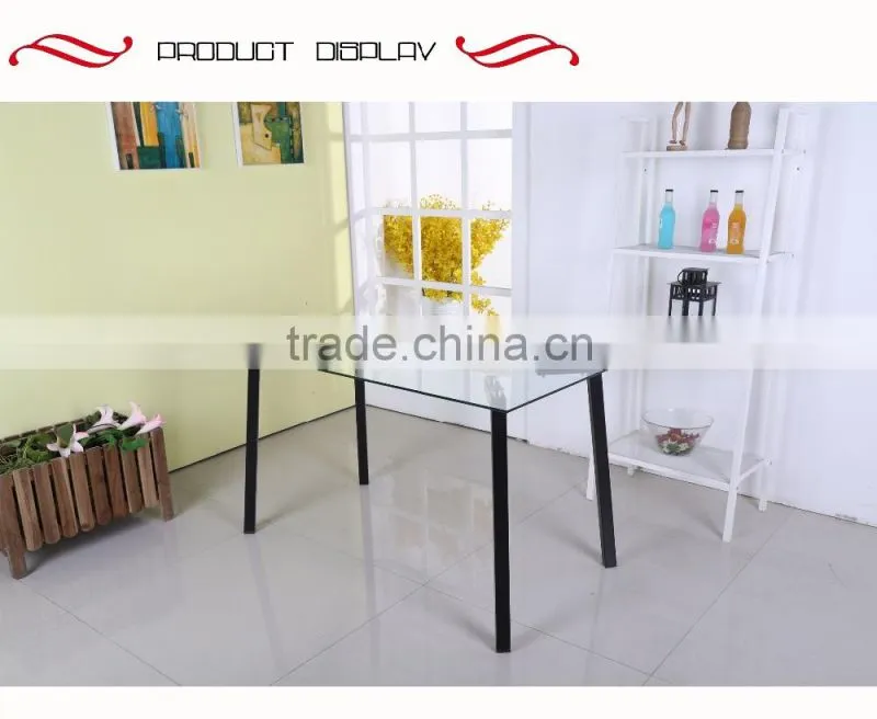 Popular rectangular glass top dining tables