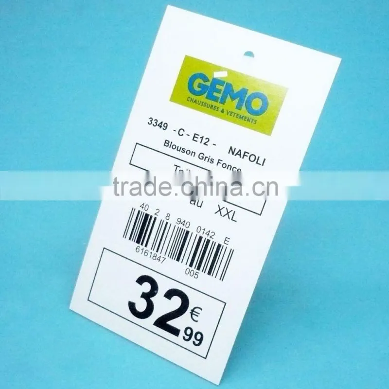 Barcode Hang Tag For Garment