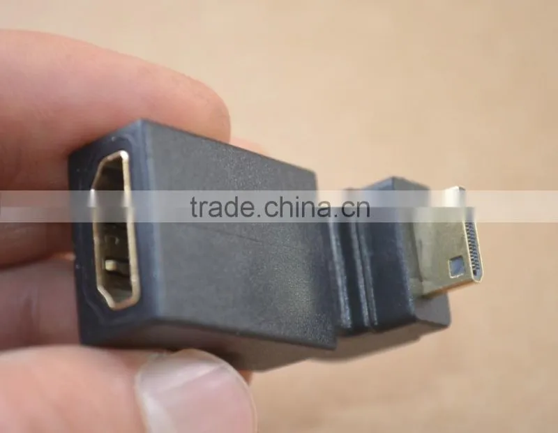 Micro HDMI Male to HDMI Female Right Angle Elbow Adapter HDTV Sync to DVs/Cameras/Game Consoles