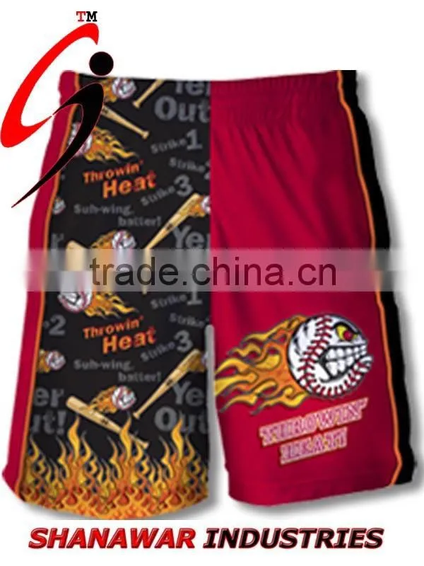 men antimicrobial sports sublimation shorts