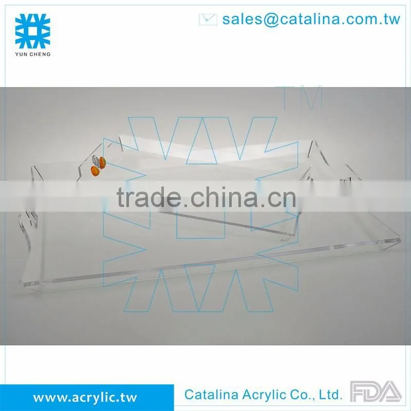Hot sale Acrylic Waving Wedding Food Cake Fruit Serving Tray