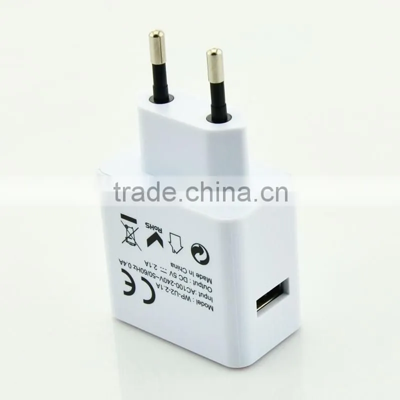 5V 1A Europe type high speed charging 2 pin Morocco USB charger