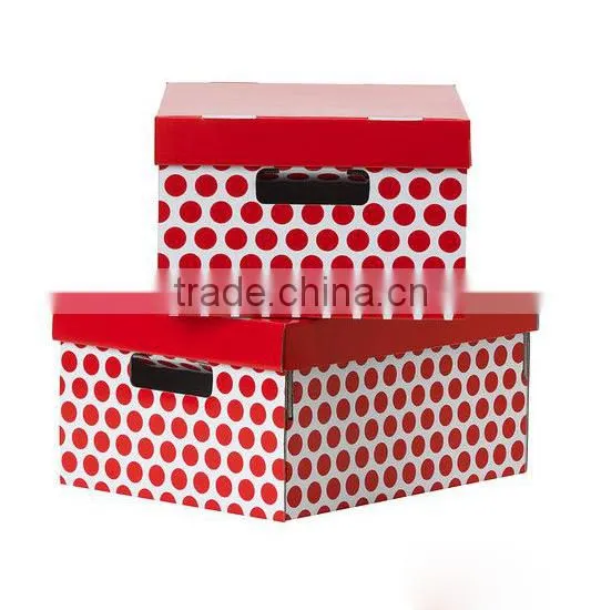 Flower printed foldable packaging kraft paper gift box