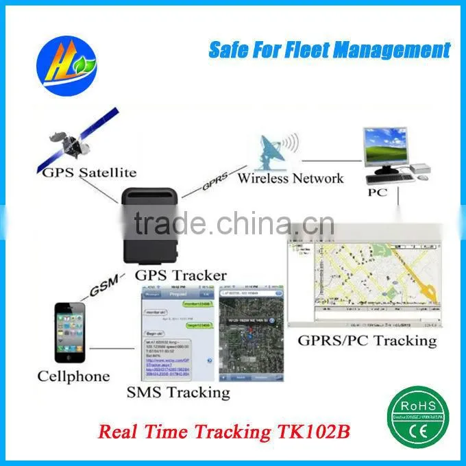 2015 cheapest high quality gps tracking device TK102-2 TK102B with SOS