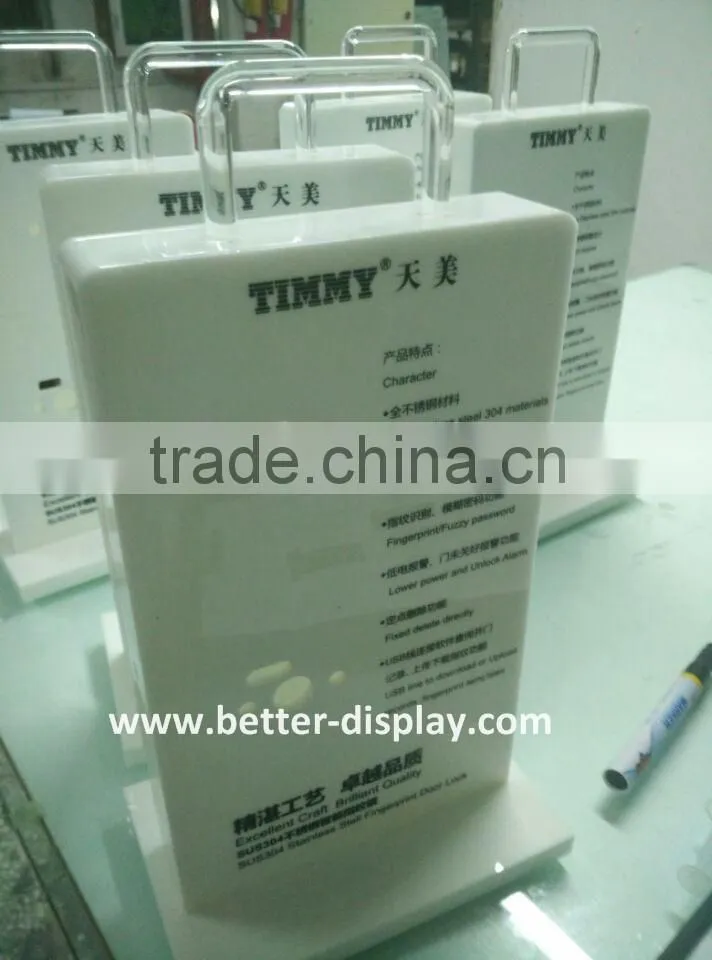custom acrylic electronic lock servr rack for door lock