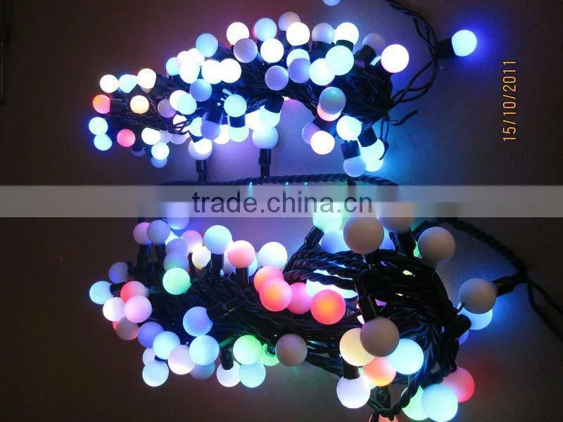 CE RoHS outdoor use ball cover RGB string light