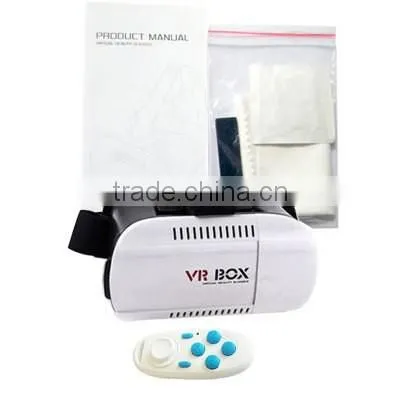VR BOX TS-3D02 Virtual Reality 3D Glasses - WHITE