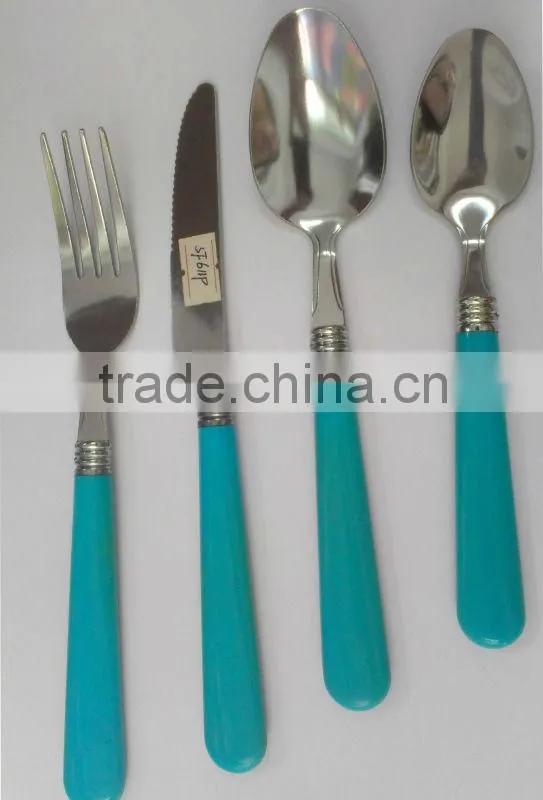 plastic handle dinnerware set cheap popular