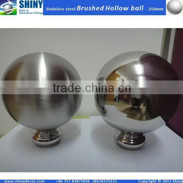 250mm stainless steel hollow sphere brushed