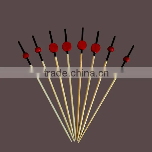 Natural bamboo skewer with knot skewer