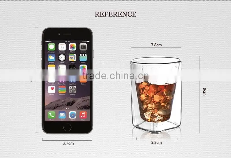 china supplier hot sell borosil double wall unique wine glasses for 200ml