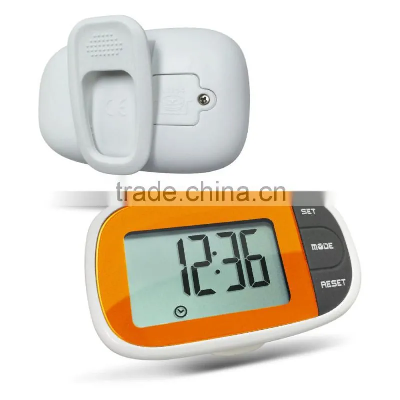 Xmas best gift pedometer with belt clip and time function