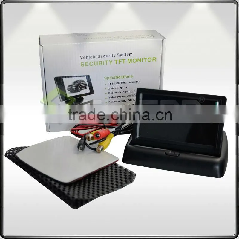 Good Quality 4.3 inch TFT LCD digital foldable in car monitors 480*272