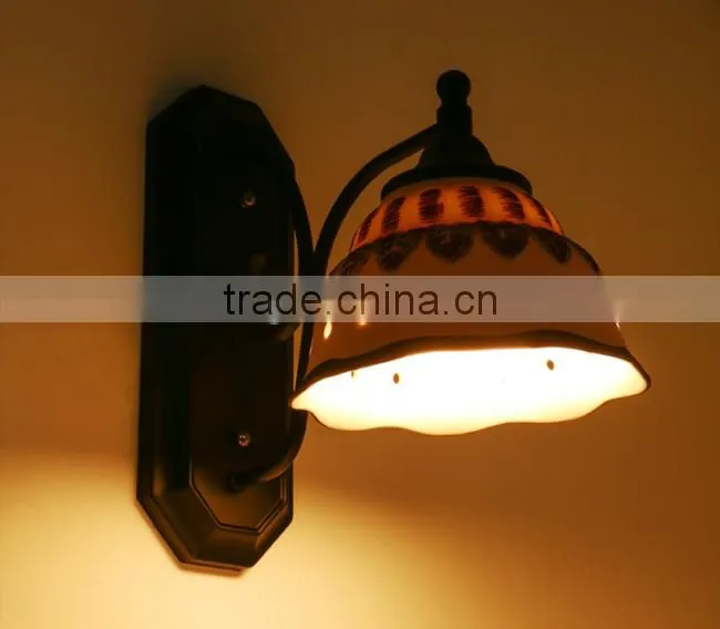 European Style Metal Interior Decoration Glass Wall Lamp