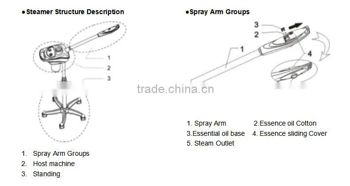 Micro-Computer Herbal Aromatherapy Ion Facial steamer for beauty salon
