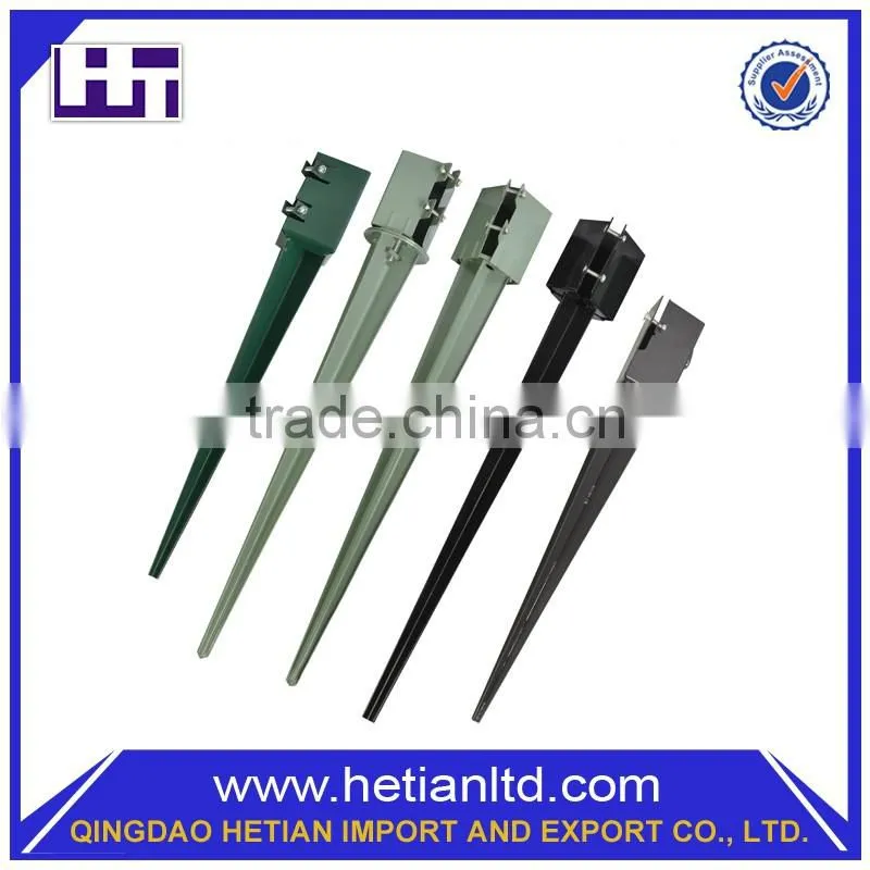 Steel Fence Post Holder 750 mm Spike Support Rust Resistant 75 mm Metal Post