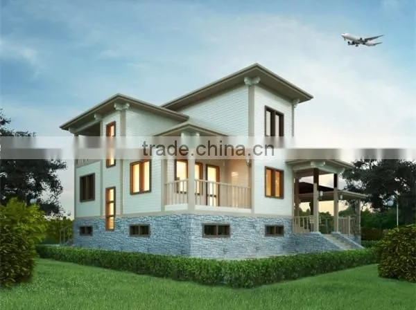 Hot Sale Two Storey Prefabricted Wooden House Villa