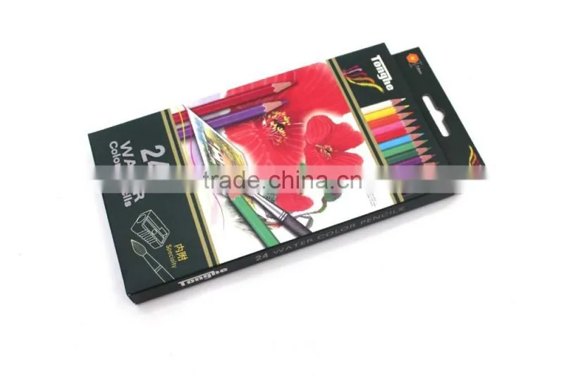 Wholesale 24pcs Watercolor Pencils Set In paper Box Professional