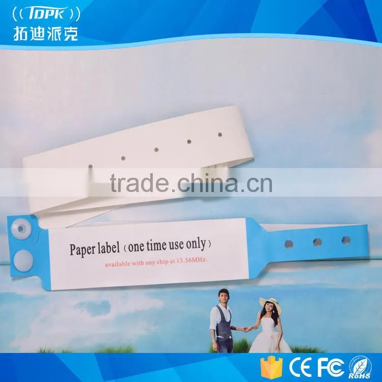 Wholesale fashion hospitals disposable rfid wristbands