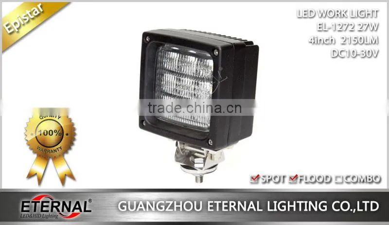 4x4 cube 27W led work light flood beam for agriculture equipment truck trailer harvester forestry machinery