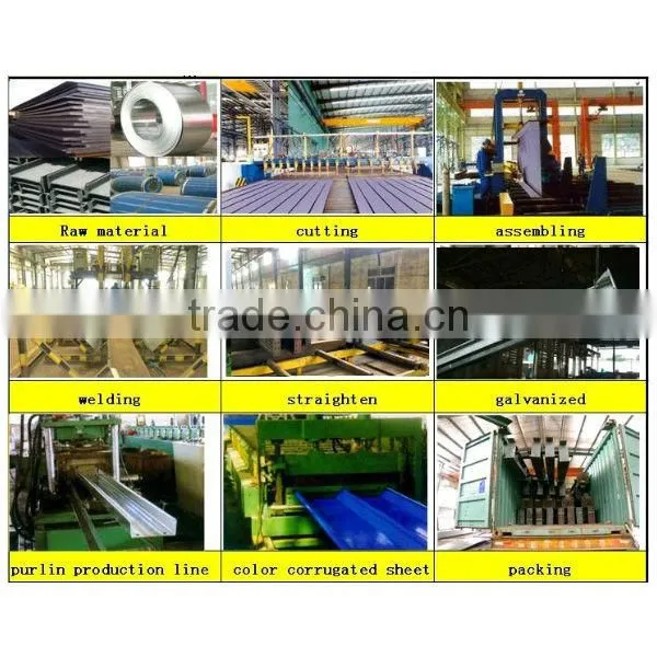 Low cost light steel frame prefabricated sheds structural steel hanger