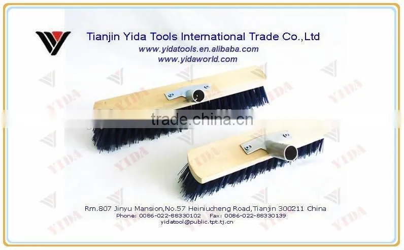 outdoor wooden push broom