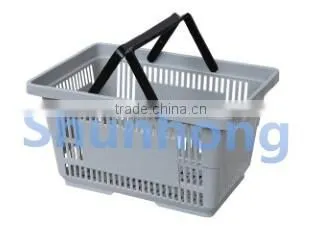 supermarket shopping basket plastic or metal