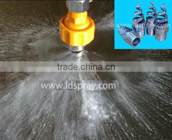 Spiral spray nozzle create a full cone spray or hollow cone spray