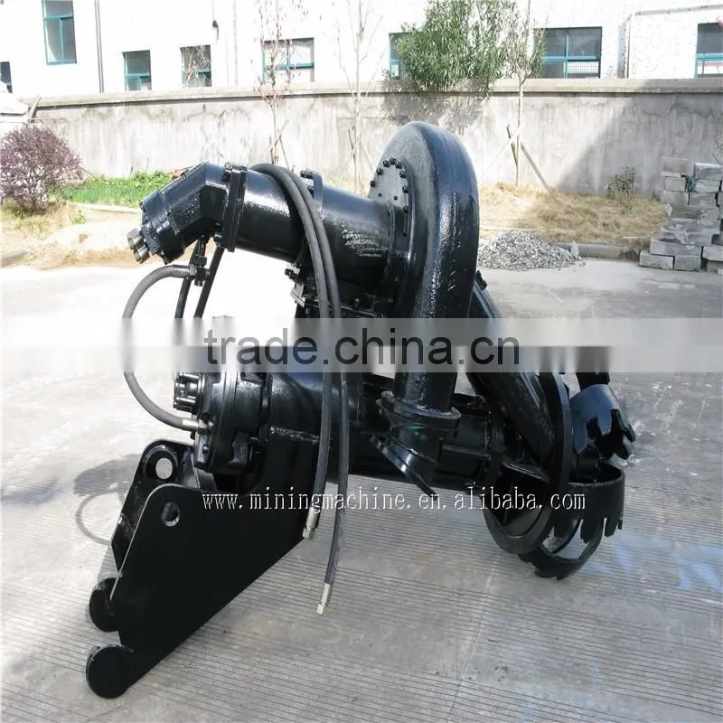 Amphibians excavator type dredging boat