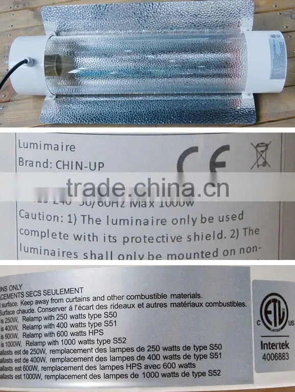 hydroponics grow reflector small air-cooled reflector/6'' grow light air cooled hood/8'' air-cooled tube
