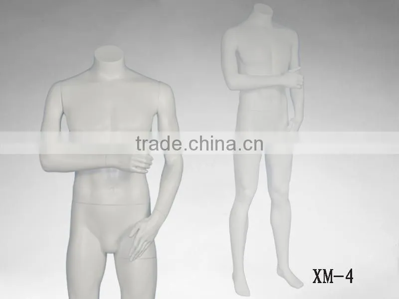 Window display full body dummy headless male mannequin for sale