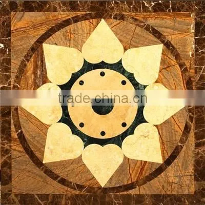 marble medallion with waterjet/ pattern design tile