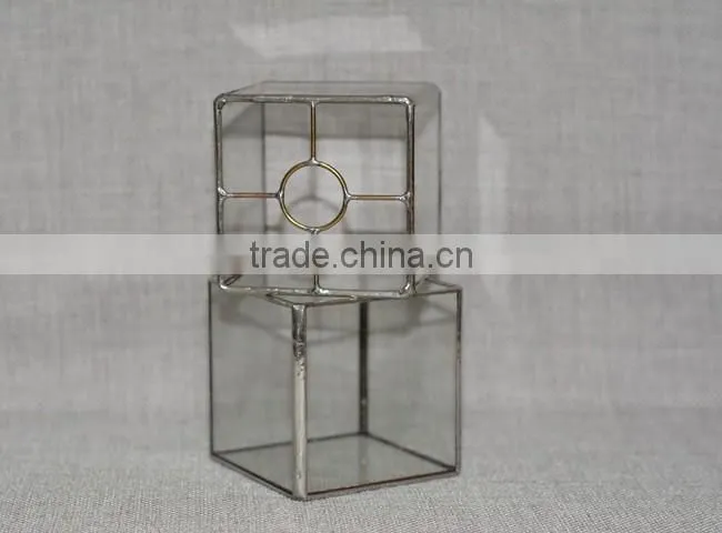 Latest design rectangular terrarium hydroponic glass containers