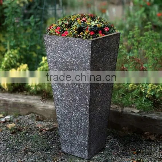 2014 Textured Stone Planter Plant Container Resin Unique Planter Box Pot QL-66139