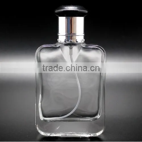 80ml spray perfume bottle for wholesale, high-end lady cosmetics bottle, 80ml clip mouth glass bottle, with lid