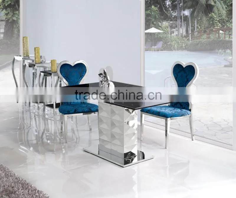 TH296 Modern Hotel Furniture Kitchen Table Black Dining Table and Chairs