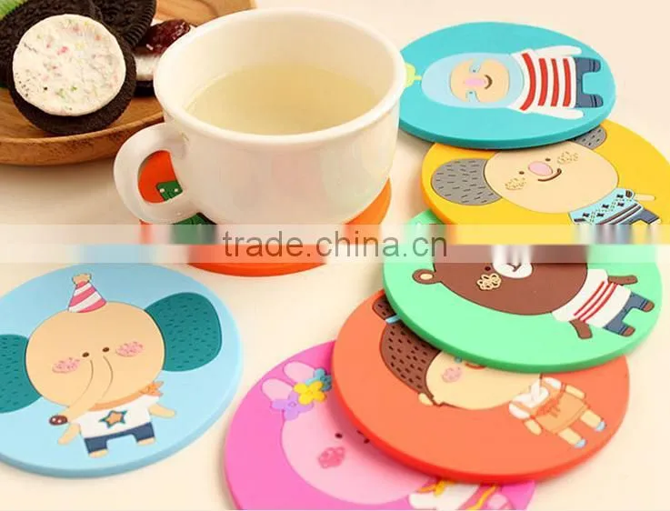 14071809 custom personalized silicone rubber cup coaster mat