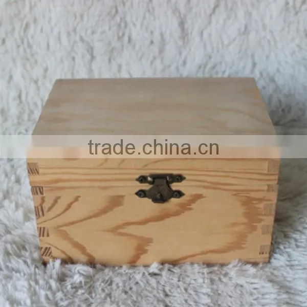 Pine wooden jewellery box accept custom densing size logo