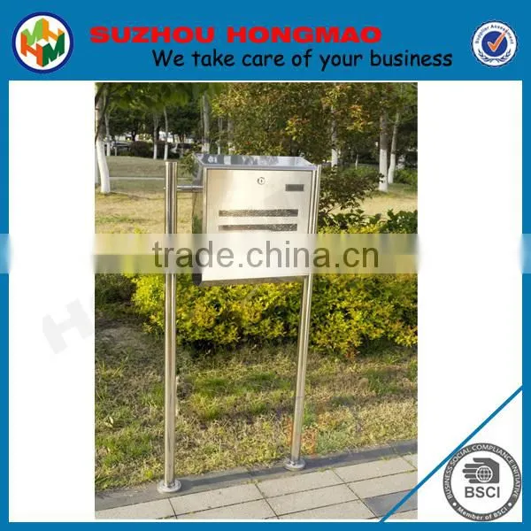 Large Capacity outdoor mailbox steel letter box with newspaper holder