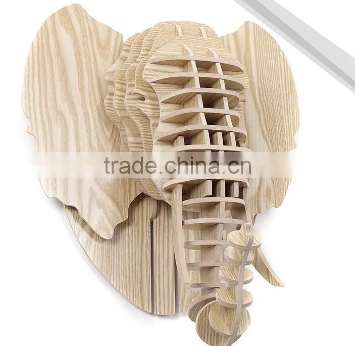 Wall animal head hanging sculpture, Mammoth head hanging