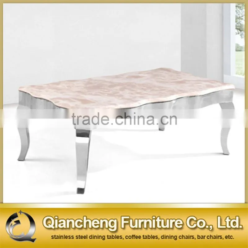Antique style metal marble corner table
