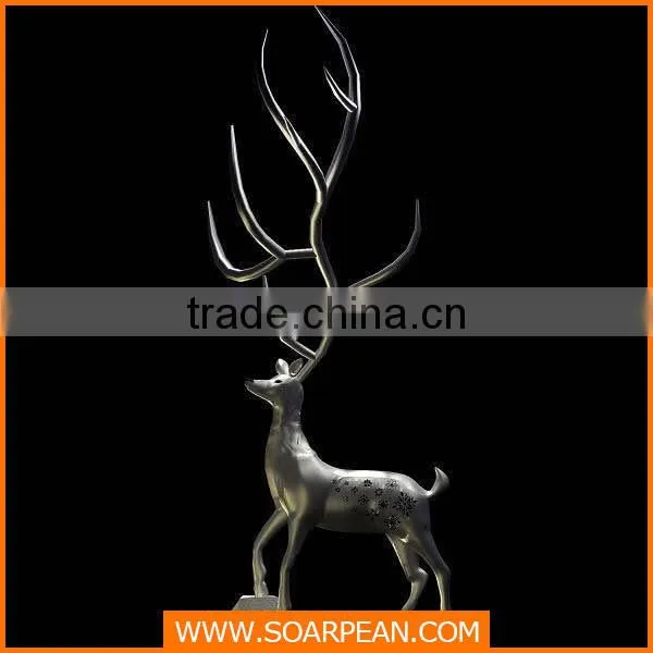 Christmas giant fiberglass deer statue